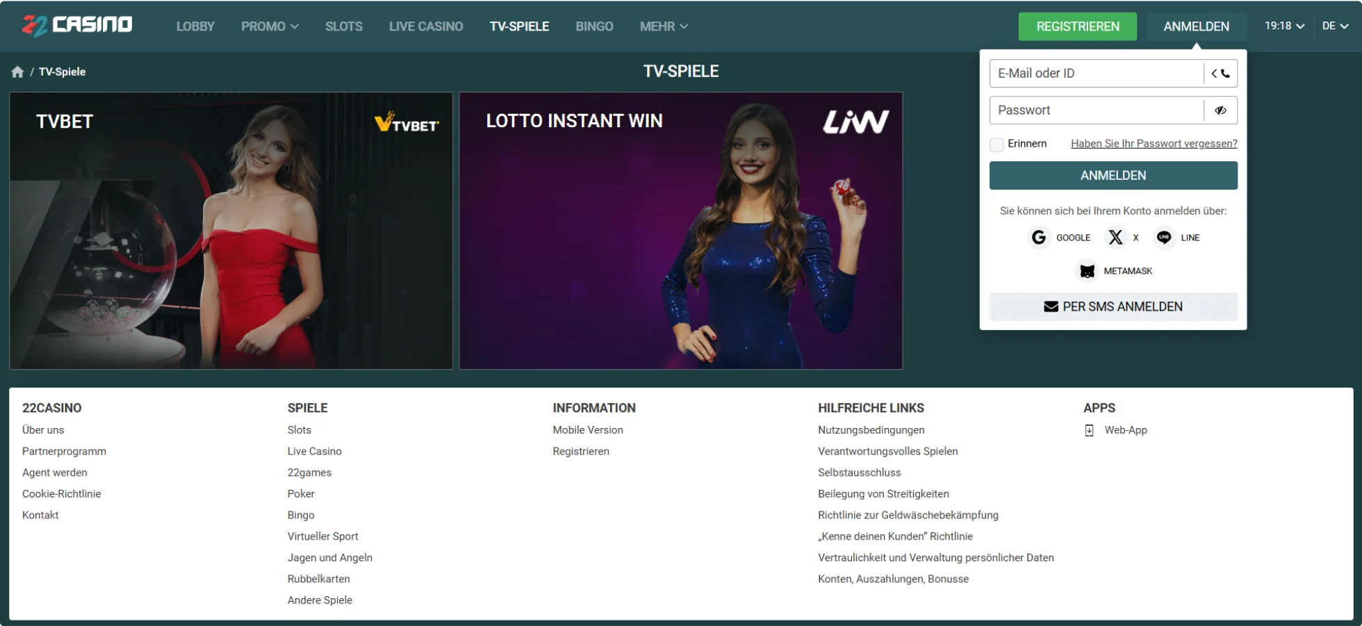 22Casino Kasino-Plattform 22Casino Kasino-Plattform